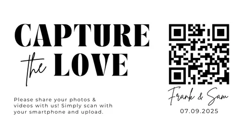 Mini Card No. 19 printable wedding QR code design