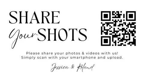Mini Card No. 21 printable wedding QR code design