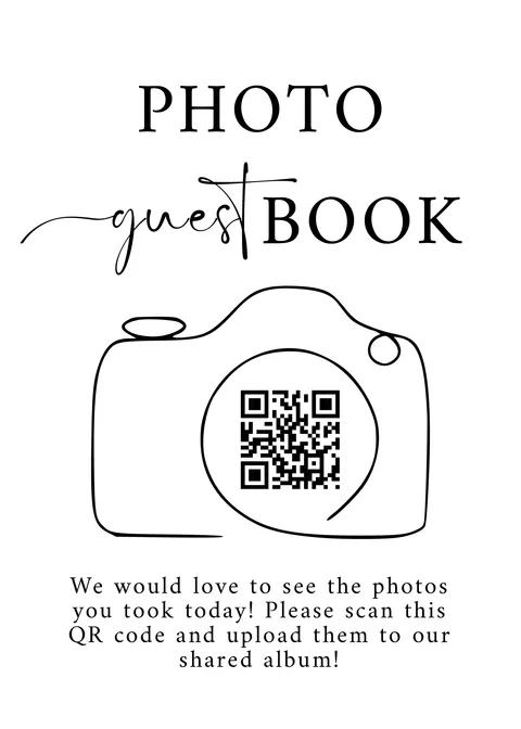 Guest Book Sign No. 12 printable wedding QR code design