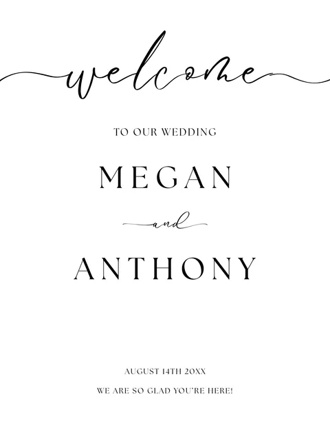Welcome Sign No. 2 printable wedding QR code design